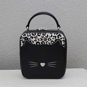 Kate spade  small meow cat purse black crossbody